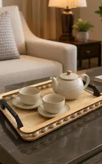 سینی چوبی مهره دار