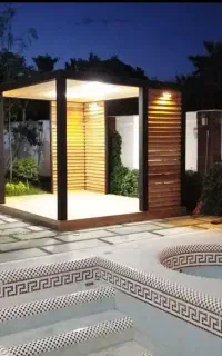 ساخت سایبان الاچیق سازه فلزی باغ و ویلا