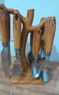 سرویس قاشق و چنگال درختی و نمکدان درختی