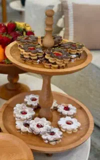 ظرف چوبی دو طبقه
