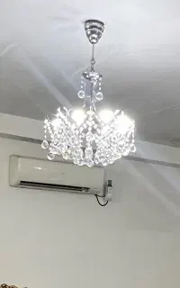 دو عدد لوستر کریستالی سالم