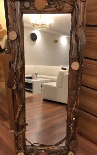 ایینه قدی دور چوبی