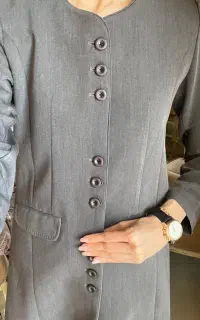 مانتو شلوار اداری طوسی نو