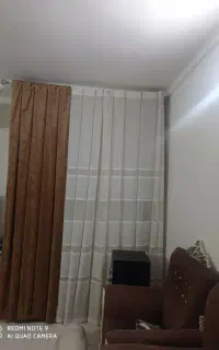 پرده با چوب پرده