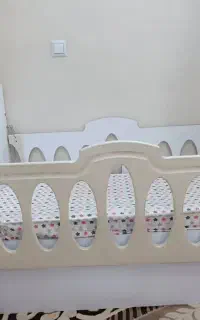تخت خواب کودک تشک رویال تکمیل با کهیر کالسکه