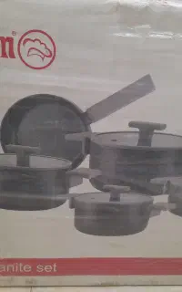۹ پارچه قابلمه پرارین ترکیه دسته سیلیکونی طوسی