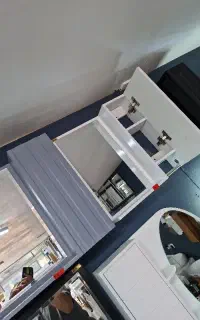 آینه باکس حمام دستشویی ضدآب ۵۰در۵۰ کبریتی