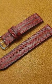 بند ساعت چرم طبیعی گاوی دستدوز