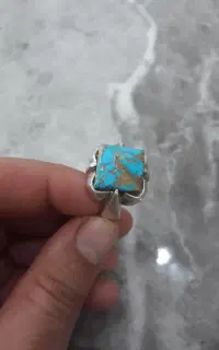 انگشتر فیروزه با رکاب دست ساز