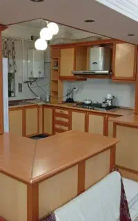 کابینت ام دی اف با سینک و هود