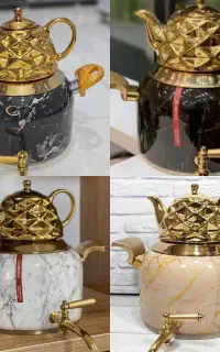 بروزترین سماوری مدل 2020 کتری قوری دسته خارجی