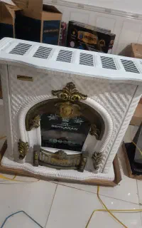 بخاری گازی شومینه سفید بهکاران