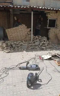 تخریب و بازسازی سنگ کاری و شناژ
