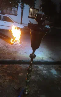 قلیان برنجی اصل و سنگین ۳ عدد
