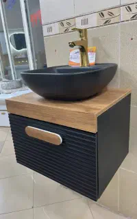 روشویی کابینتی مشکی(آتاکابین)خانه روشویی50.40چکی