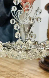 لوستر آویز کریستال ۲ عدد