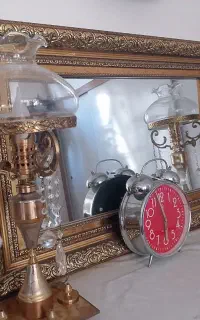 چراغ رومیزی برنزی آنتیک