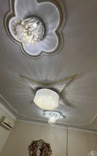 لوستر سقفی کریستالی پنج تیکه