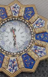 ساعت دیواری،مینا کاری،خاتم کاری
