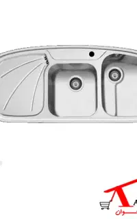 فروش ویژه سینک ظرفشویی توکار کد 6 اخوان لگن چپ