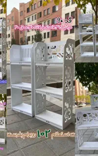 شلف کتابخانهPVCضدآب استند و قفسه چندمنظوره شلفیران