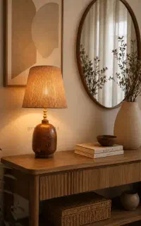 آباژور رومیزی ، مکرومه ، رافیا