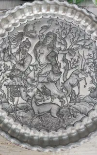 تابلوی فاخر مسی (قلم زنی شده)
