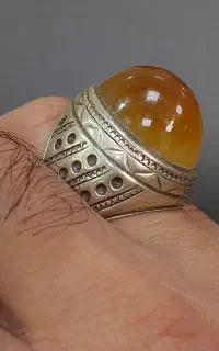 انگشتر نقره با سنگ جز