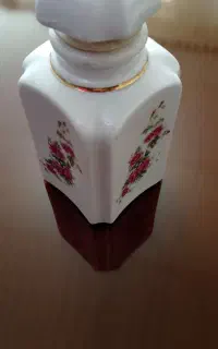 چایدان ونمکدان گل سرخی عتیقه