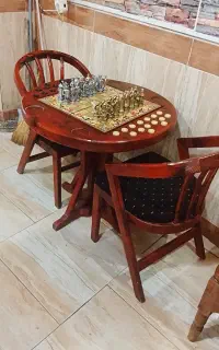میز تخته و شطرنج آنتیک