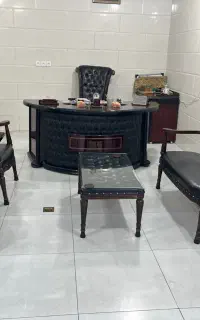 ست میز کار و صندلی مبله چرم