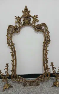آیینه و شمعدان برنز