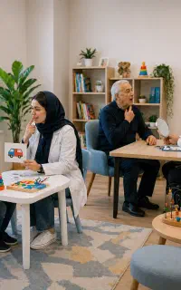 تاخیرکلامی/لکنت‌/تلفظ اشتباه/گرفتگی صدا/اختلال بلع