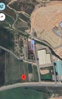 زمین بر آسفالت نصرآباد ۱۲۵۰ متر