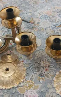 لوستر دیواری برنج ابکاری طلا