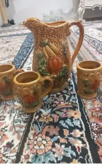 پارچ لیوان سفالی