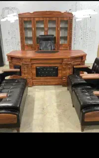 مبل نیمست اداری میز ریاست پایه فلزی صندلی