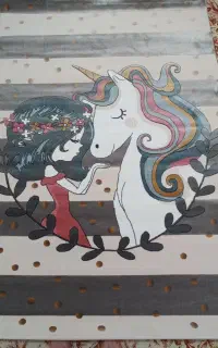 فرش کودک فانتزی  گل برجسته نو