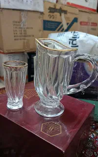 پارچ و لیوان خارجی  لب طلایی