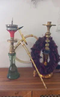 دوتا قلیون برنز. برنجی. قلیان