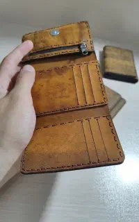 کیف پول چرم طبیعی شتر