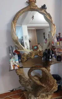 آینه کنسول فایبرگلاس و گچ