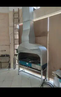 کباب پز تمام استیل یک نیم متری دهنه ۵۰