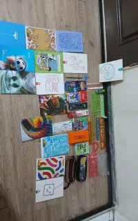 دفتر مداد و پنکه و جامدادی