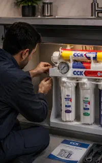 تصفیه اب خانگی ۱۳ مرحله cck با نصب تصویه ۱۰ فیلتر