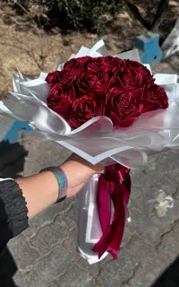 دسته گل روبانی