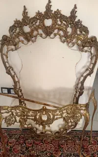 ایینه شمعدان برنز