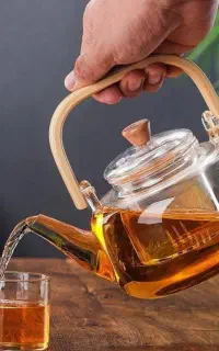 قوری پیرکس دسته بامبو