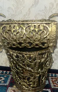 سطل زباله و جا دستمالی برنج