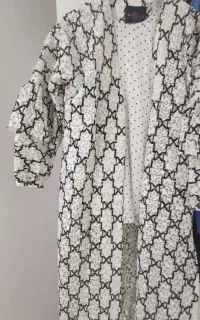 مانتو مجلسی سفید مزون دوخت شده